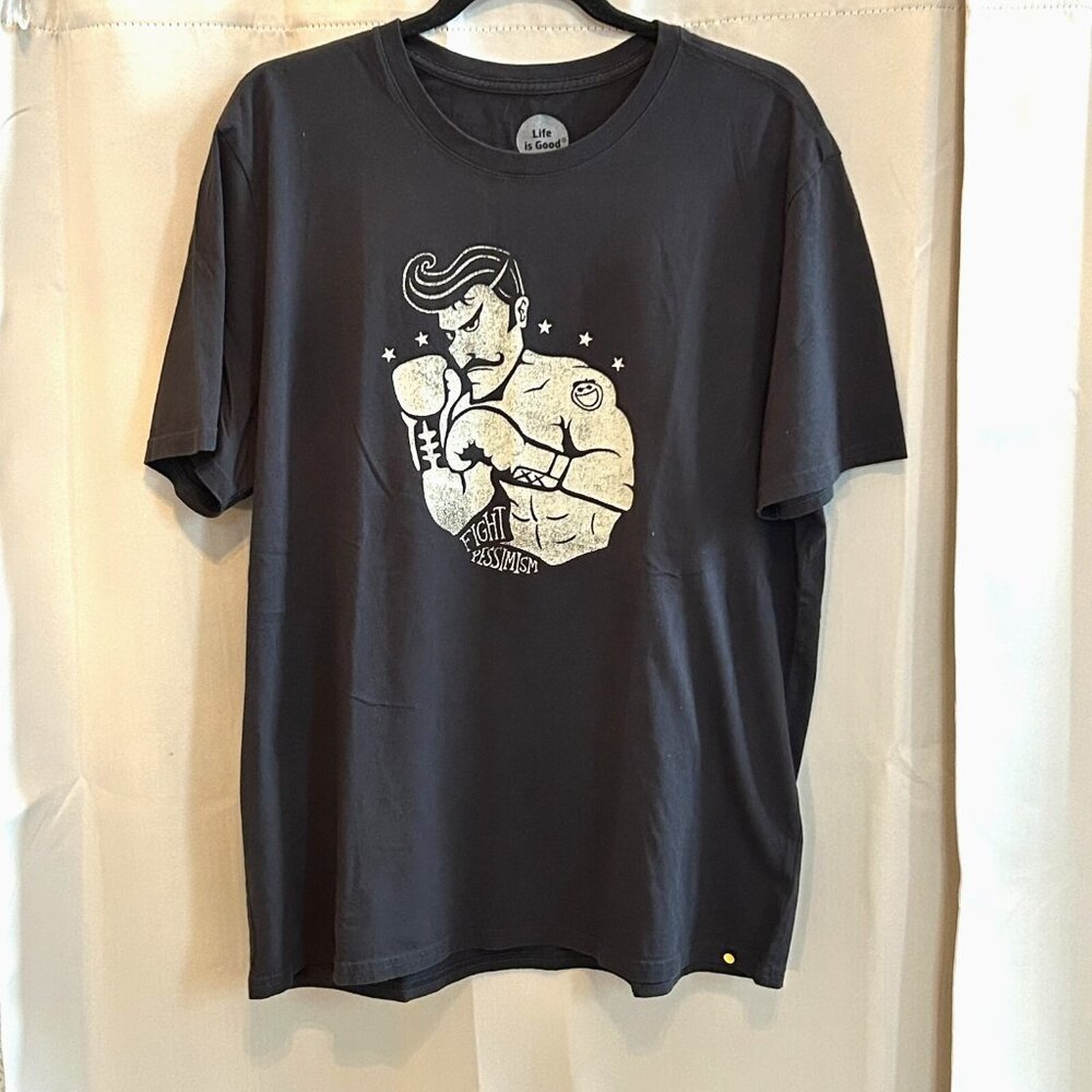 Life Is Good‎ Mens Shirt Smooth Tee Man Boxing Retro 100% Cotton Hippie 17628x